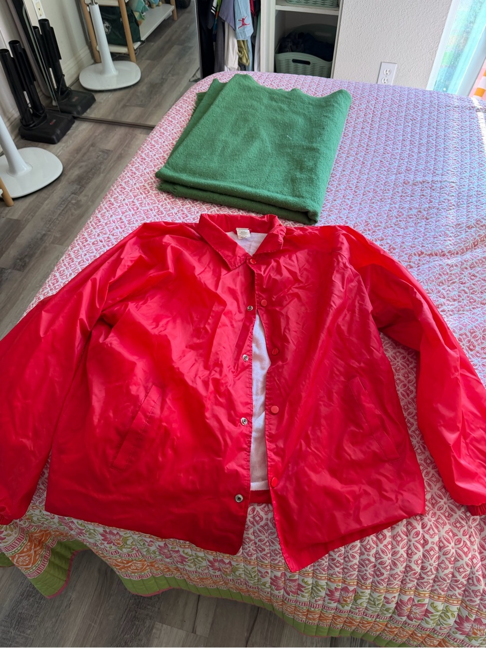 Vintage Augusta Sportswear 2XL Red Collared Windbreaker